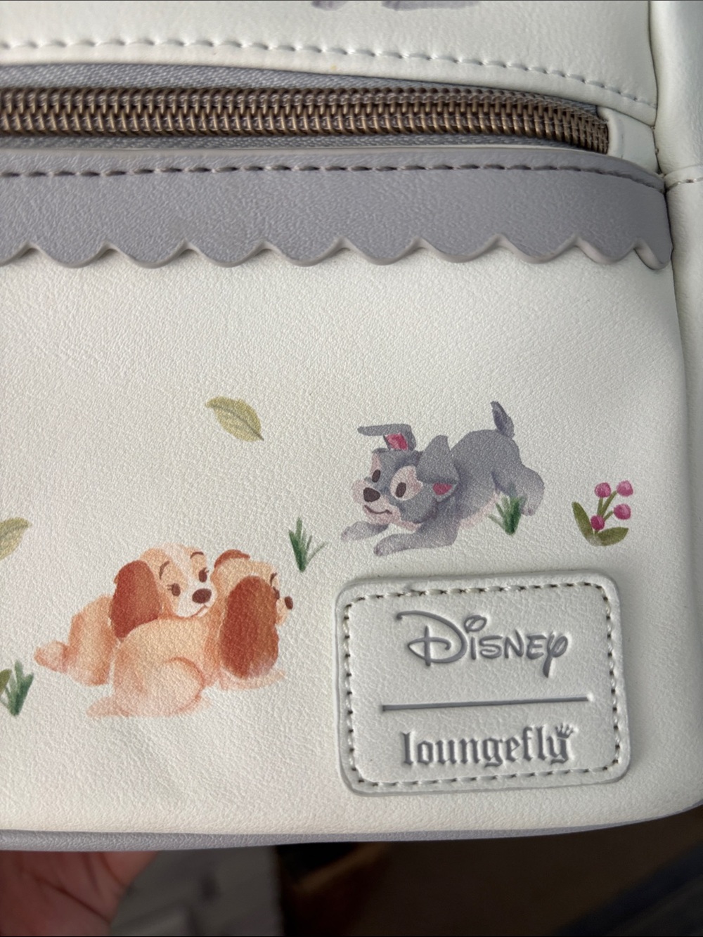 Disney Mini Backpack with Lady & Tramp Watercolor Art - Picture 3 of 6